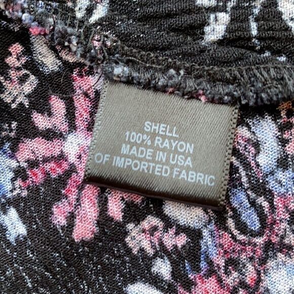 Black Printed Sleeveless Swing Tank XS‎ - Picture 6 of 6